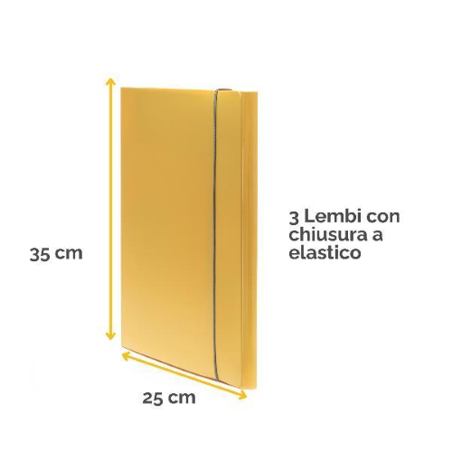 Cartella 3 Lembi HOLOS in PP giallo sabbia 25x35cm Fellowes